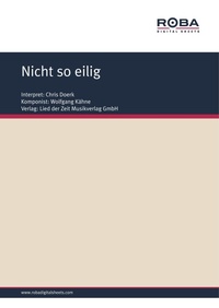Enlarge image Cover: Nicht so eilig - Roba Music Verlag