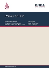 Enlarge image Cover: L'amour de Paris - Roba Music Verlag