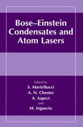 Cover: Bose-Einstein Condensates and Atom Lasers - Kluwer Academic / Plenum Publishers