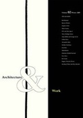 Cover: Architecture and Work: Winter v. 2 - Architecture, University of Edinburgh