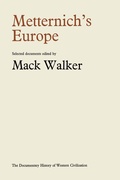 Cover: Metternich's Europe - Palgrave Macmillan