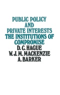 Cover: Public Policy and Private Interests - Palgrave Macmillan