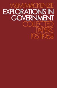Enlarge image Cover: Explorations in Government - Palgrave Macmillan