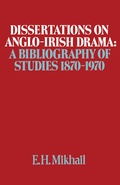 Cover: Dissertations on Anglo-Irish Drama - Palgrave Macmillan