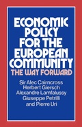 Cover: Economic Policy for the European Community - Palgrave Macmillan