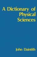 Cover: A Dictionary of Physical Sciences - Palgrave Macmillan