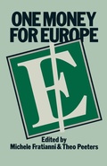 Cover: One Money for Europe - Palgrave Macmillan