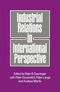 Cover: Industrial Relations in International Perspective - Palgrave Macmillan