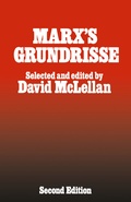 Cover: Marx's Grundrisse - Palgrave Macmillan