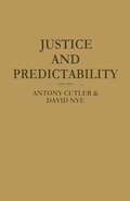 Cover: Justice and Predictability - Palgrave Macmillan