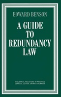Cover: A Guide to Redundancy Law - Palgrave Macmillan