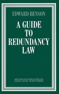 Enlarge image Cover: A Guide to Redundancy Law - Palgrave Macmillan