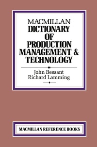 Enlarge image Cover: Macmillan Dictionary of Production Technology and Management - Palgrave Macmillan