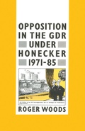 Cover: Opposition in the GDR under Honecker, 1971-85 - Palgrave Macmillan