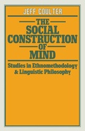 Cover: The Social Construction of Mind - Palgrave Macmillan