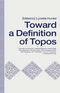 Cover: Towards A Definition of Topos - Palgrave Macmillan