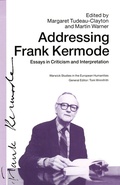 Cover: Addressing Frank Kermode: Essays in Criticism and Interpretation - Palgrave Macmillan