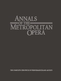 Cover: Annals of the Metropolitan Opera - Palgrave Macmillan