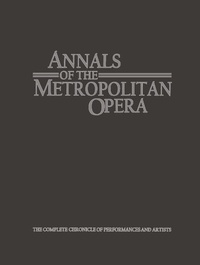 Enlarge image Cover: Annals of the Metropolitan Opera - Palgrave Macmillan