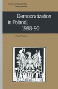Cover: Democratization in Poland, 1988-90 - Palgrave Macmillan