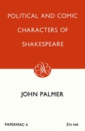 Cover: Political and Comic Characters of Shakespeare - Palgrave Macmillan