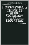 Cover: Contemporary Theories in the Sociology of Education - Palgrave Macmillan
