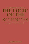 Cover: An Introduction to the Logic of the Sciences - Palgrave Macmillan