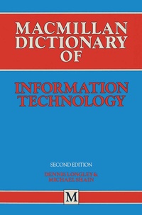 Enlarge image Cover: Macmillan Dictionary of Information Technology - Palgrave Macmillan