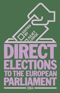 Cover: Direct Elections to the European Parliament 1984 - Palgrave Macmillan