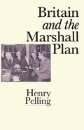 Cover: Britain and the Marshall Plan - Palgrave Macmillan