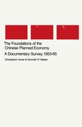 Cover: The Foundations of the Chinese Planned Economy - Palgrave Macmillan
