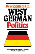Cover: Developments in West German Politics - Palgrave Macmillan