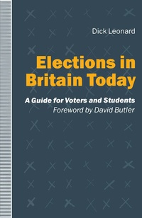Abbildung von: Elections in Britain Today - Palgrave Macmillan