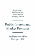 Cover: Public Interest and Market Pressures - Palgrave Macmillan