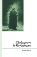 Cover: Shakespeare in Performance - Palgrave Macmillan