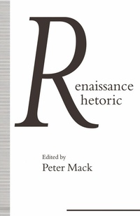 Abbildung von: Renaissance Rhetoric - Palgrave Macmillan