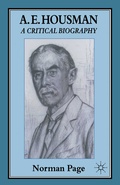 Cover: A. E. Housman - Palgrave Macmillan