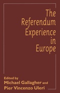 Cover: The Referendum Experience in Europe - Palgrave Macmillan