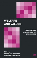 Cover: Welfare and Values - Palgrave Macmillan