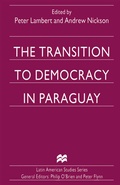 Cover: The Transition to Democracy in Paraguay - Palgrave Macmillan