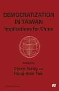 Cover: Democratisation in Taiwan - Palgrave Macmillan