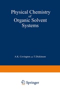 Cover: Physical Chemistry of Organic Solvent Systems - Springer