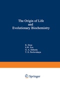 Cover: The Origin of Life and Evolutionary Biochemistry - Springer