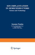 Cover: Ion Implantation in Semiconductors - Springer
