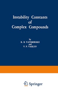 Abbildung von: Instability Constants of Complex Compounds - Springer