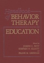 Cover: Handbook of Behavior Therapy in Education - Springer