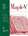 Cover: Maple V Library Reference Manual - Springer