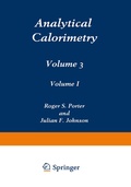 Cover: Analytical Calorimetry - Springer