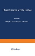 Cover: Characterization of Solid Surfaces - Springer