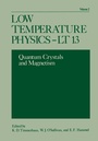 Cover: Low Temperature Physics-LT 13 - Springer